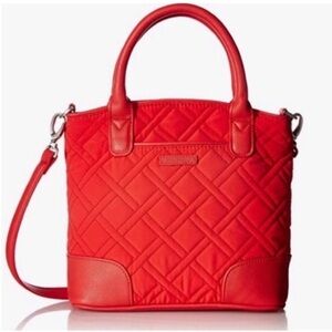 Vera Bradley Day Off quilted crossbody satchel handbag Canyon Sunset red